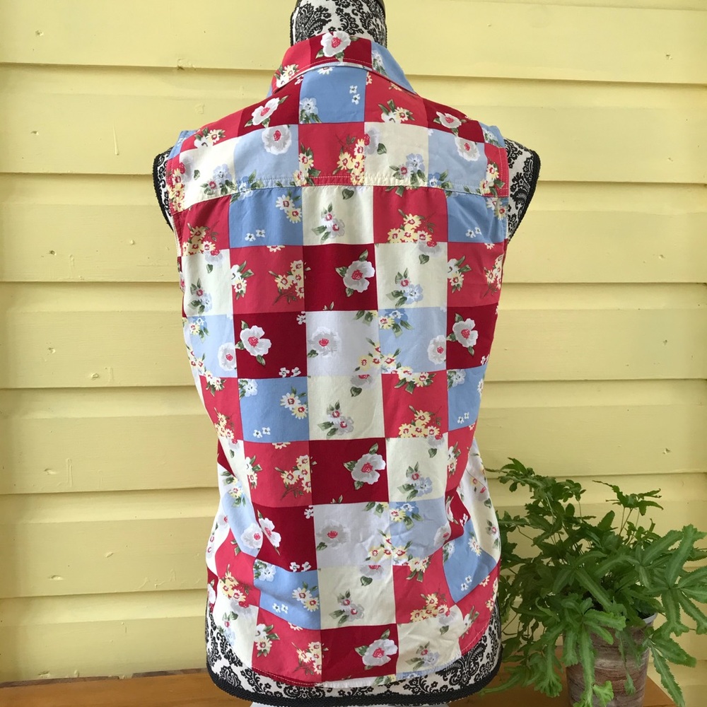 Sold🍯5/$15 vintage 1980’s Preppy Patchwork Quilt look country chic - Picture 3 of 9
